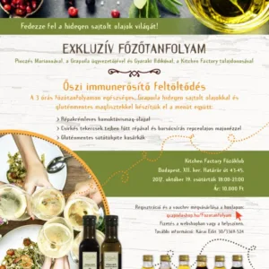 Őszi immunerősítő feltöltődés Főzőtanfolyam 2017. november 13.