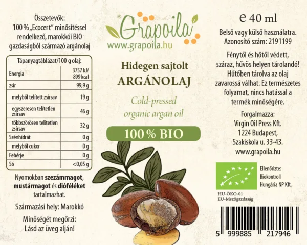 Argánolaj BIO 40 ml