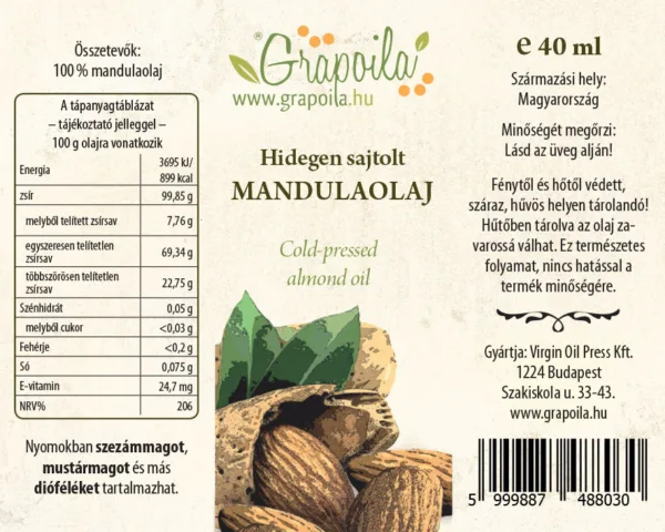 Mandulaolaj 40 ml