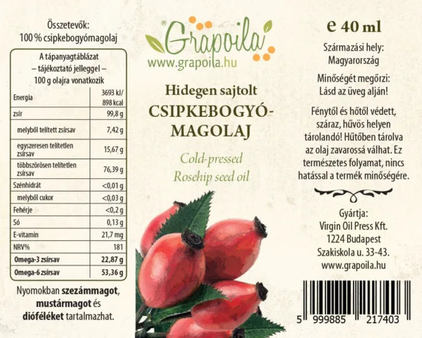 Csipkebogyómag-olaj 40 ml